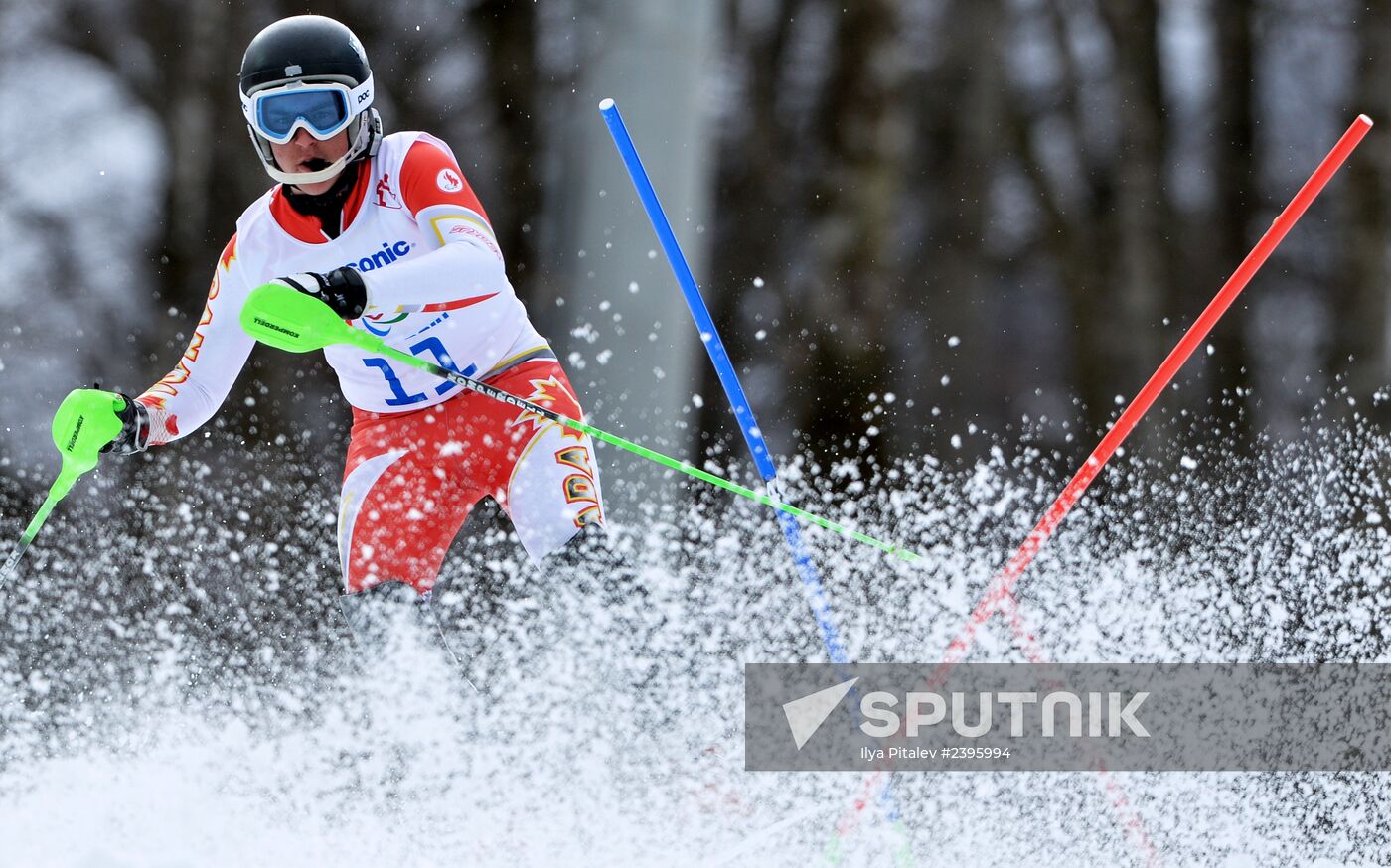 2014 Winter Paralympics. Alpine skiing. Men. Slalom