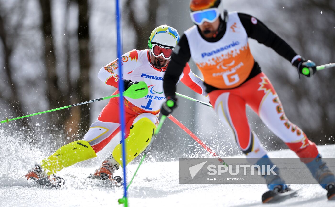 2014 Winter Paralympics. Alpine skiing. Men. Slalom