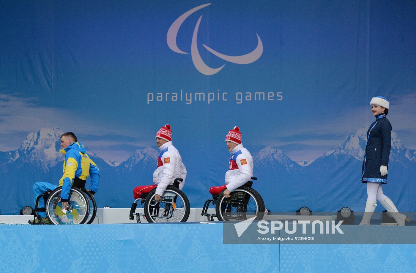 2014 Paralympics. Medal ceremony. Day Six