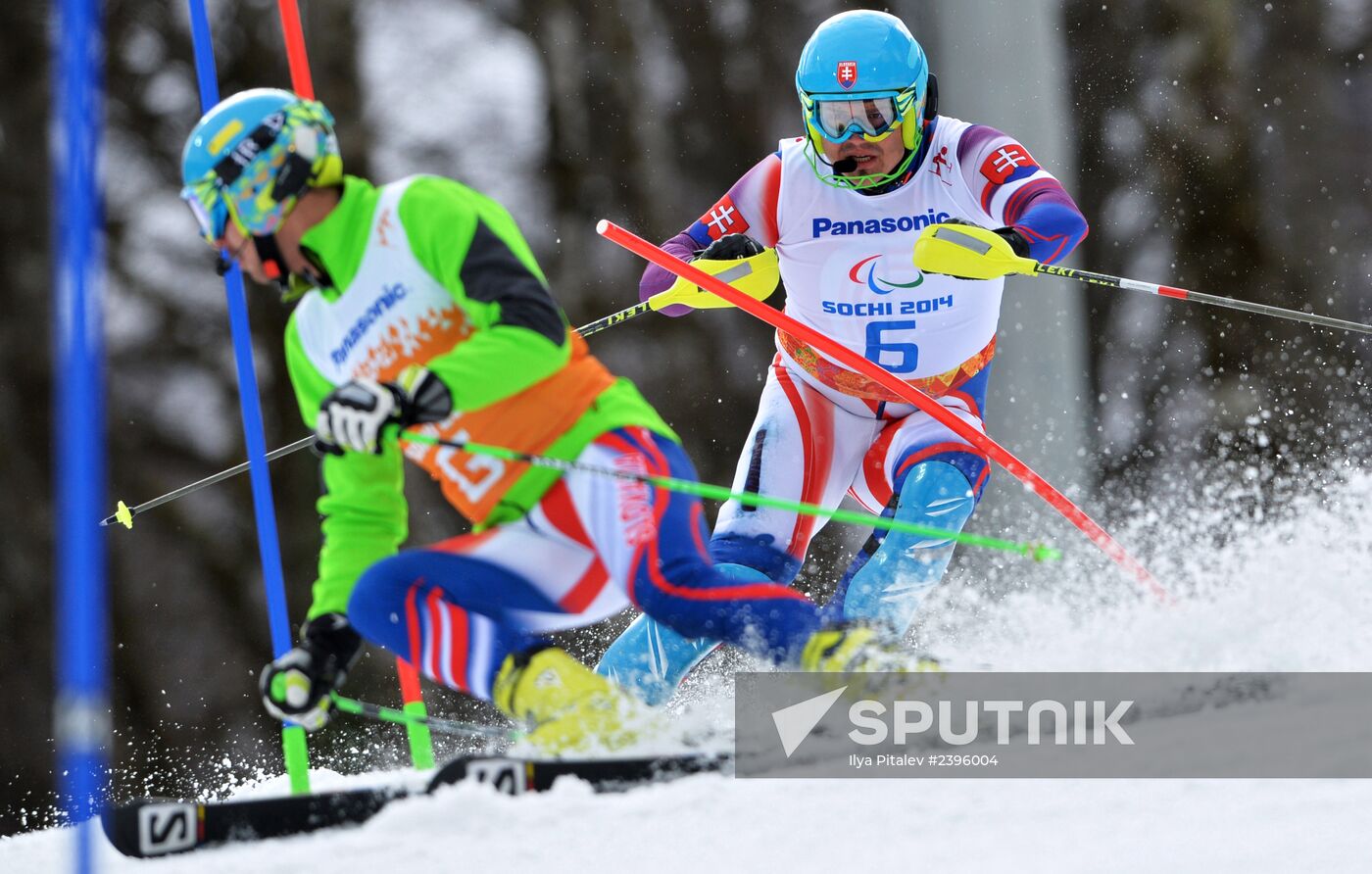 2014 Winter Paralympics. Alpine skiing. Men. Slalom