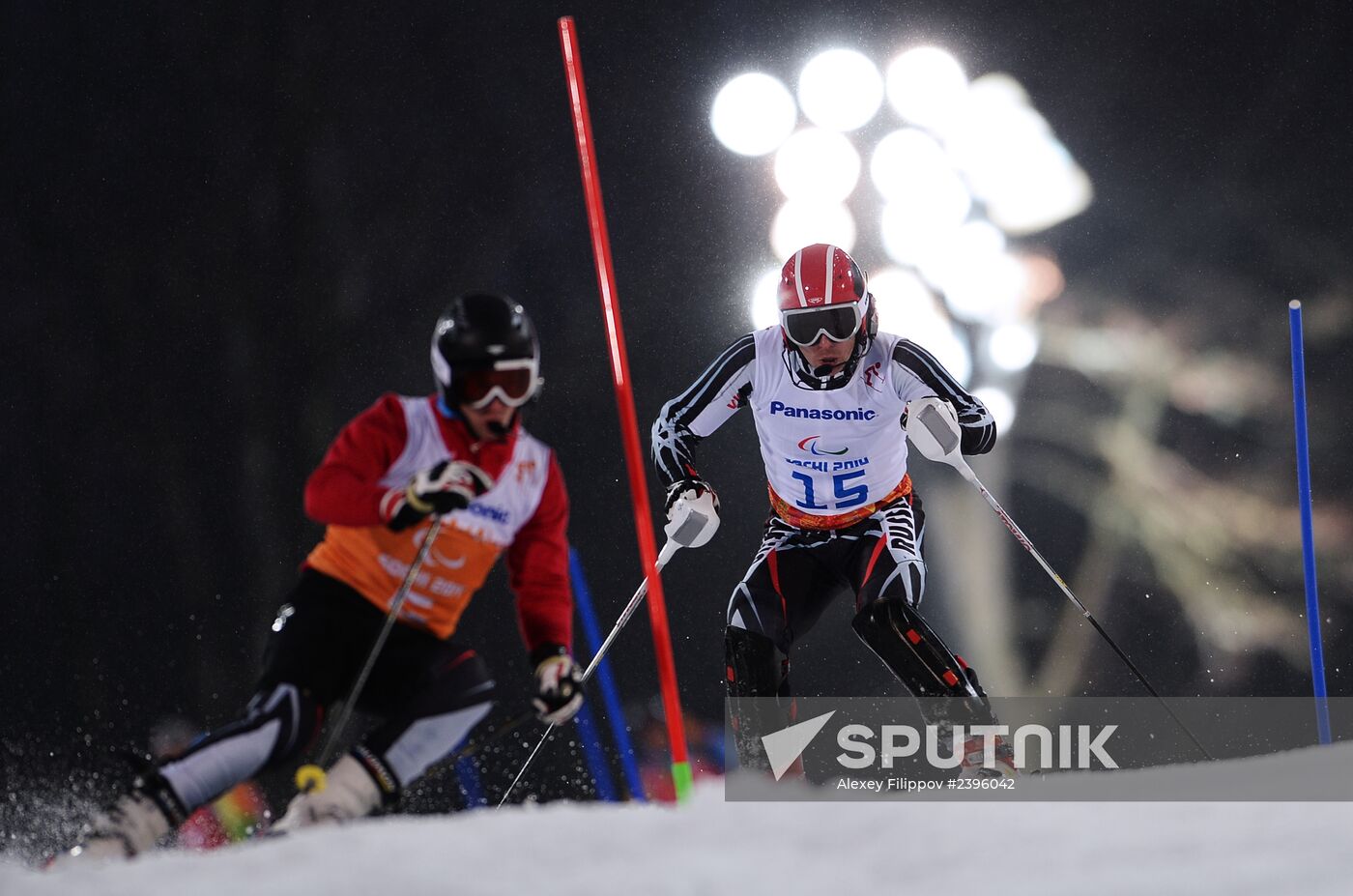 2014 Winter Paralympics. Alpine skiing. Men. Slalom