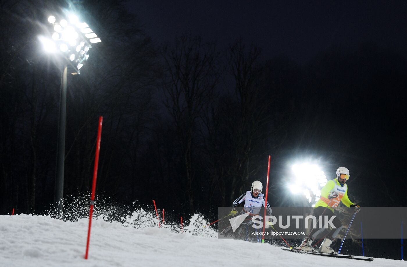 2014 Winter Paralympics. Alpine skiing. Men. Slalom