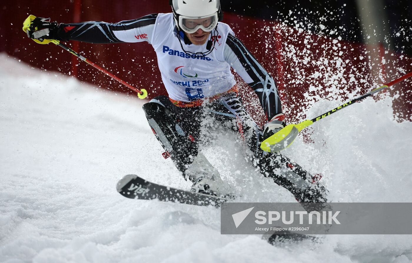 2014 Winter Paralympics. Alpine skiing. Men. Slalom