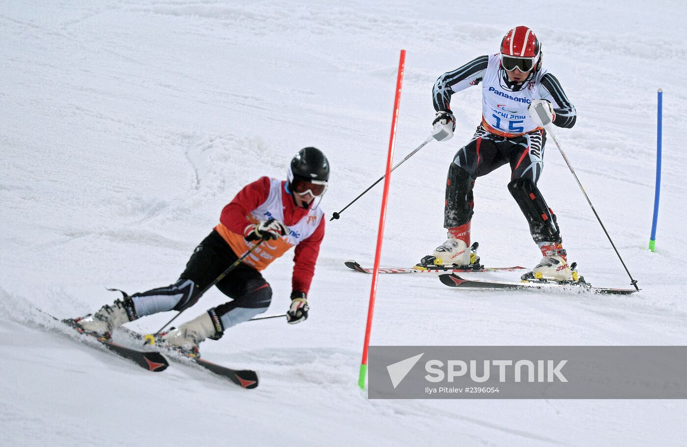 2014 Paralympics. Alpine skiing. Men. Slalom