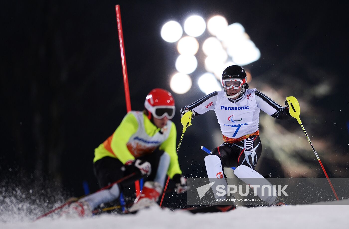 2014 Winter Paralympics. Alpine skiing. Men. Slalom