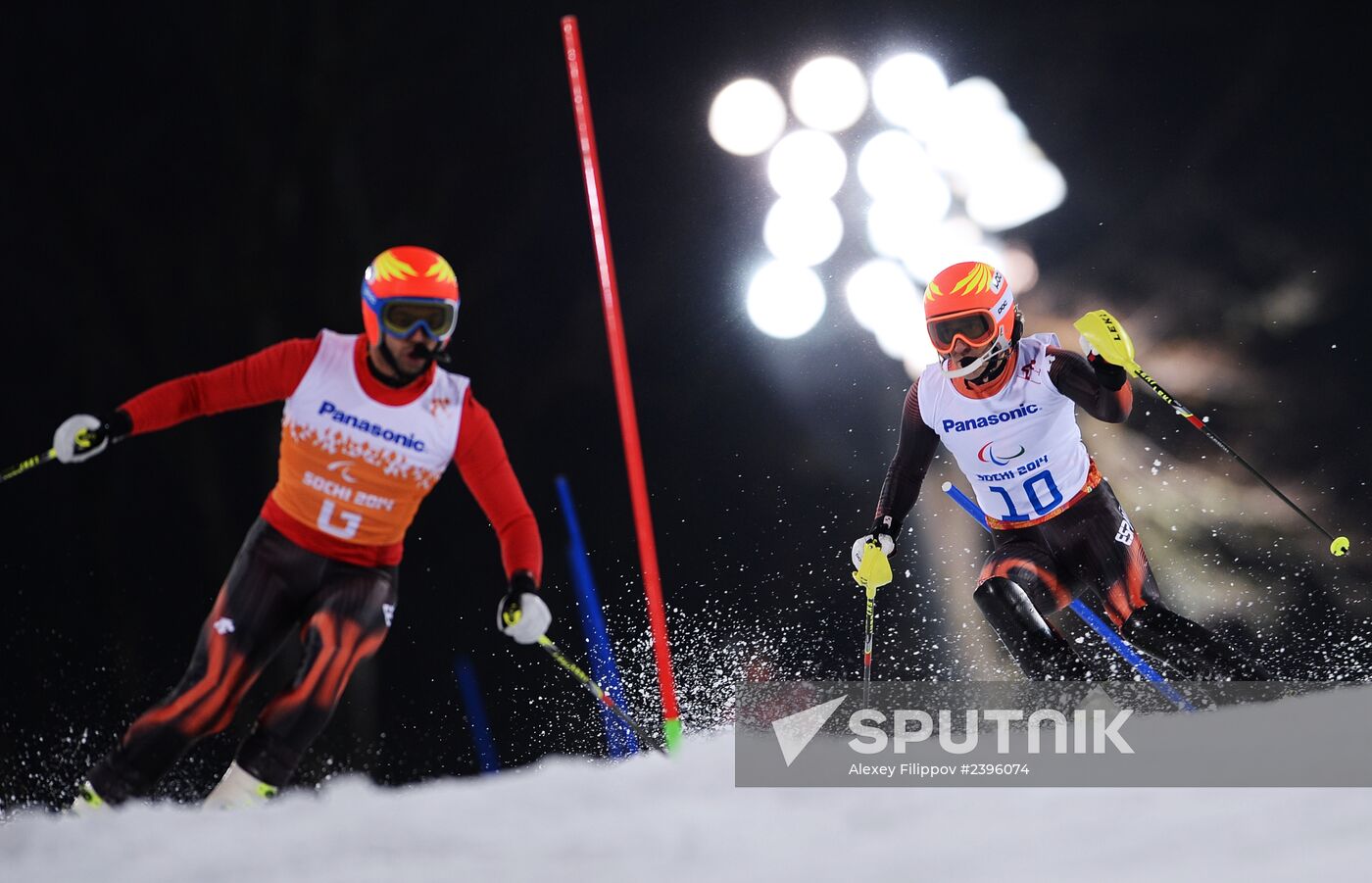 2014 Winter Paralympics. Alpine skiing. Men. Slalom