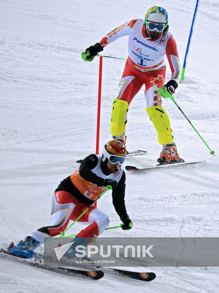 2014 Winter Paralympics. Alpine skiing. Men. Slalom