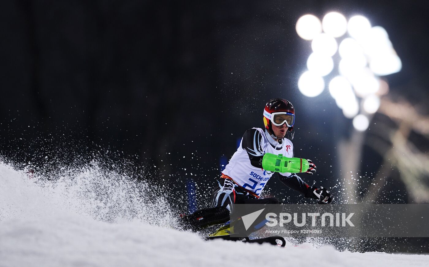 2014 Paralympics. Alpine skiing. Men. Slalom