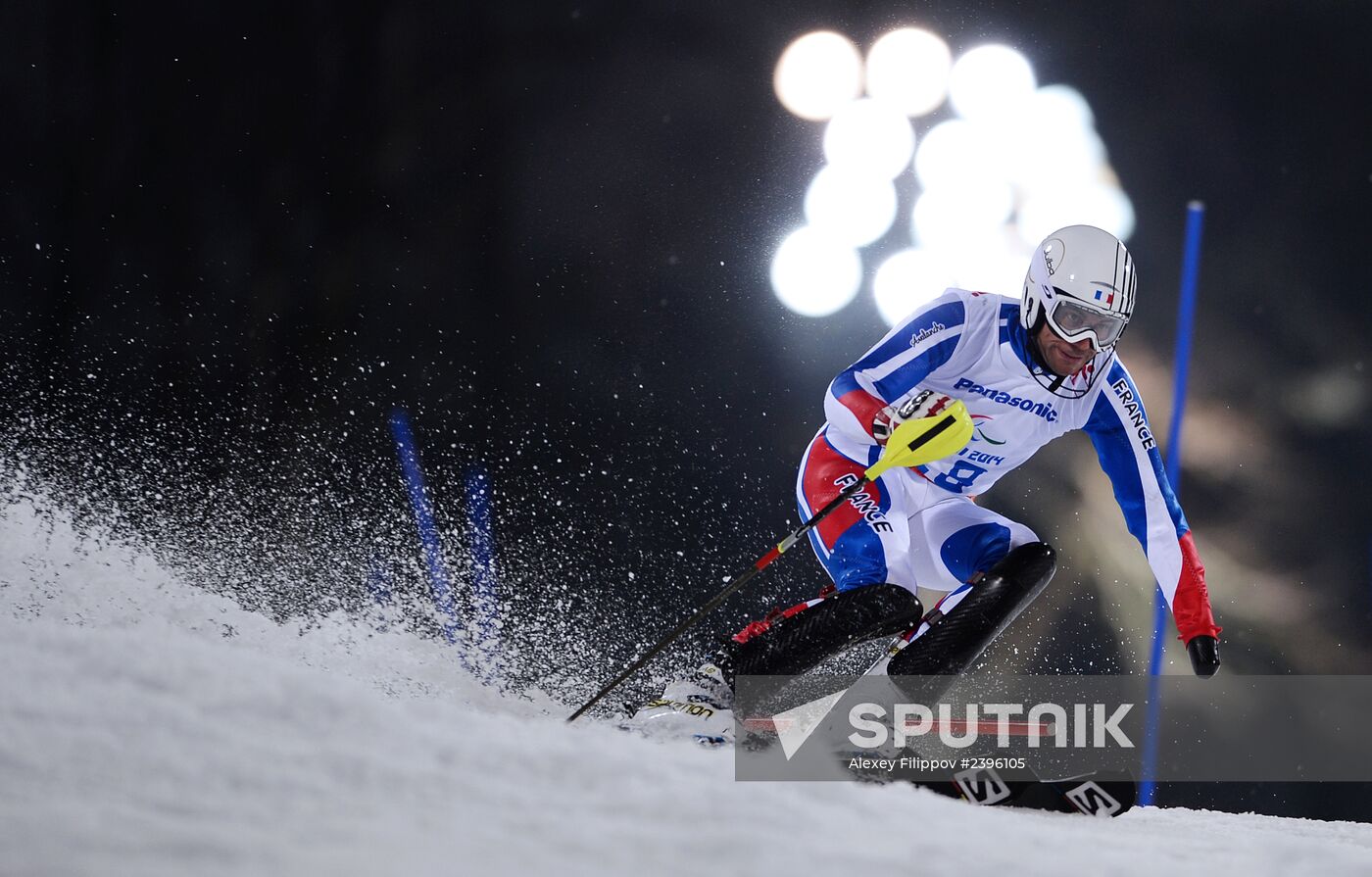 2014 Paralympics. Alpine skiing. Men. Slalom