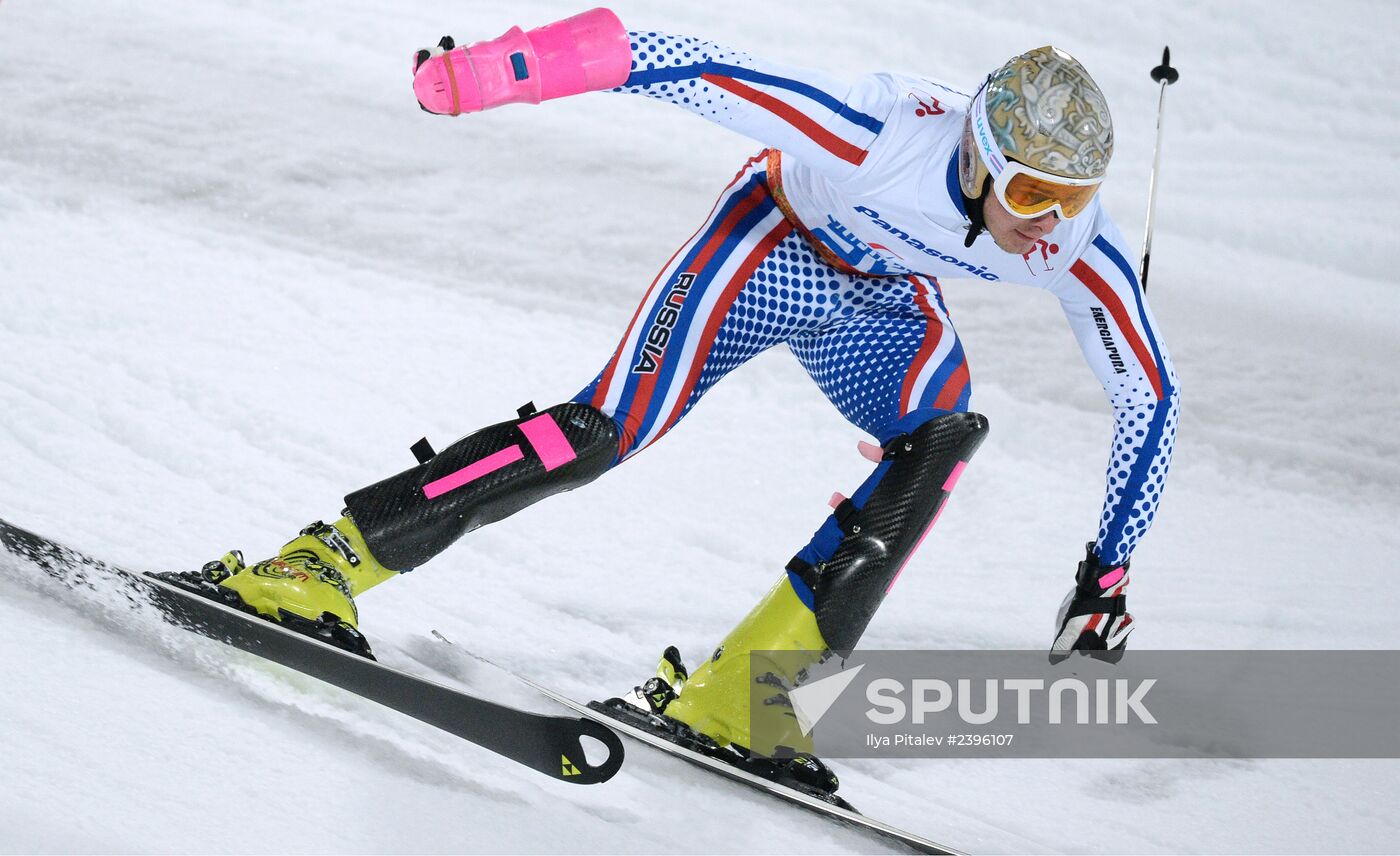 2014 Paralympics. Alpine skiing. Men. Slalom