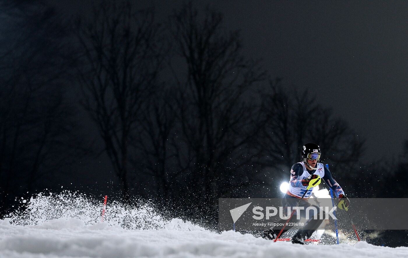 2014 Paralympics. Alpine skiing. Men. Slalom