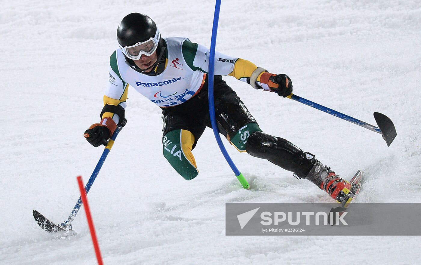 2014 Paralympics. Alpine skiing. Men. Slalom