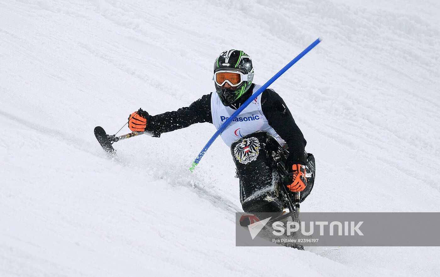 2014 Paralympics. Alpine skiing. Men. Slalom