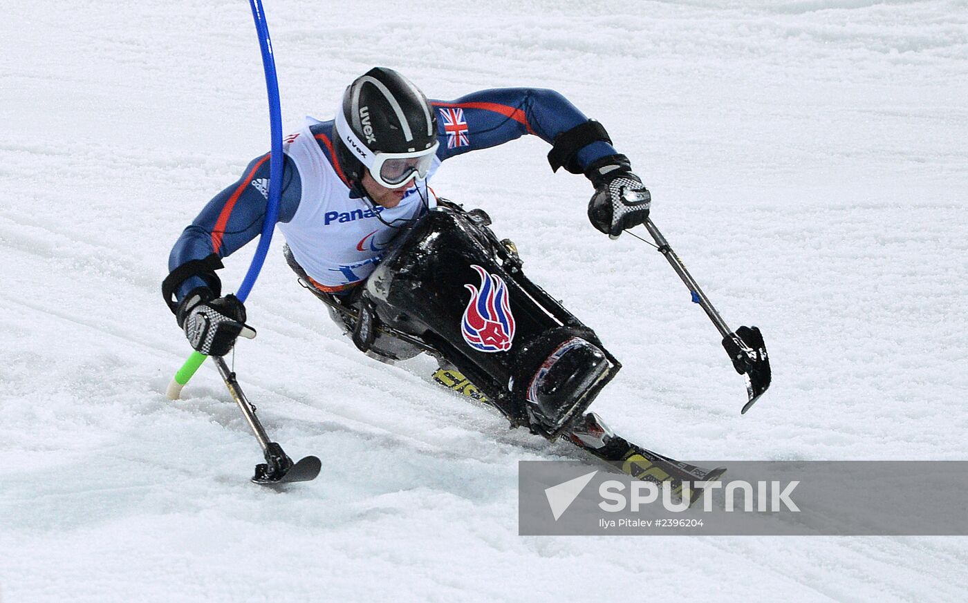 2014 Paralympics. Alpine skiing. Men. Slalom