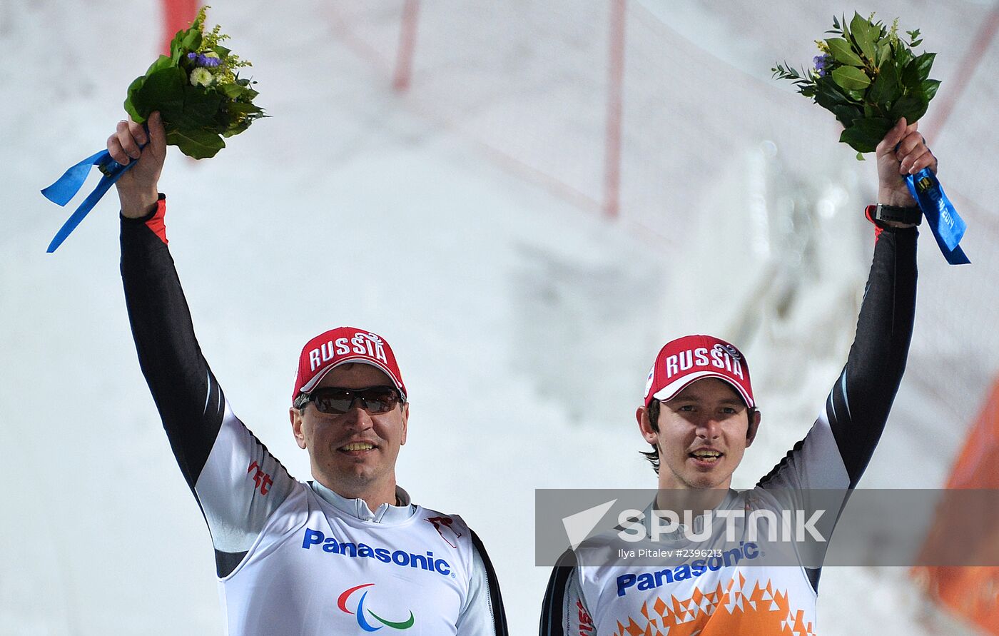 2014 Paralympics. Alpine skiing. Men. Slalom