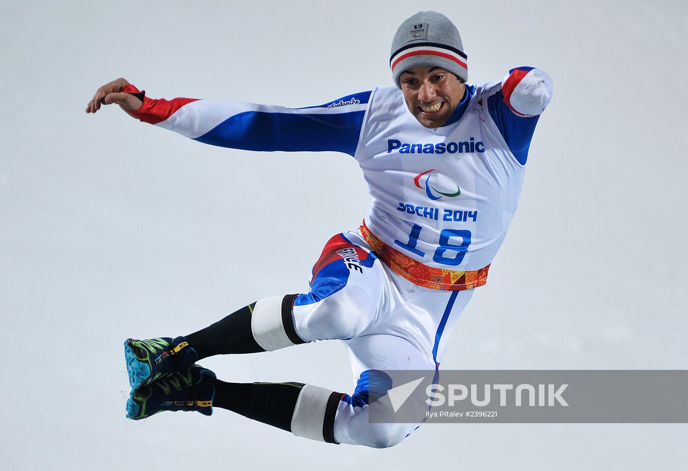 2014 Paralympics. Alpine skiing. Men. Slalom