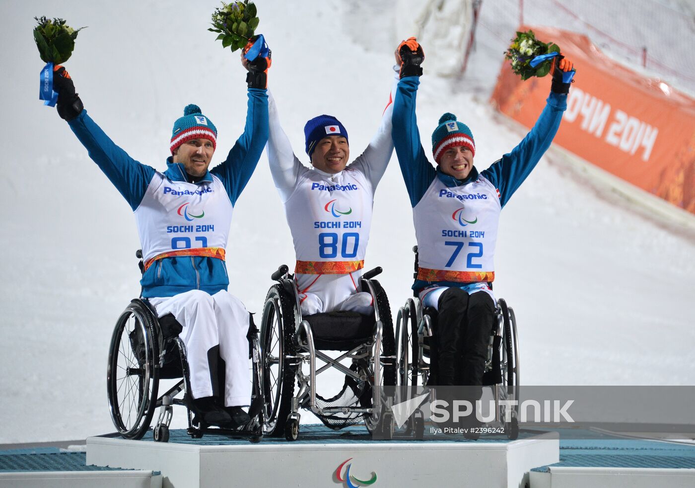 2014 Paralympics. Alpine skiing. Men. Slalom