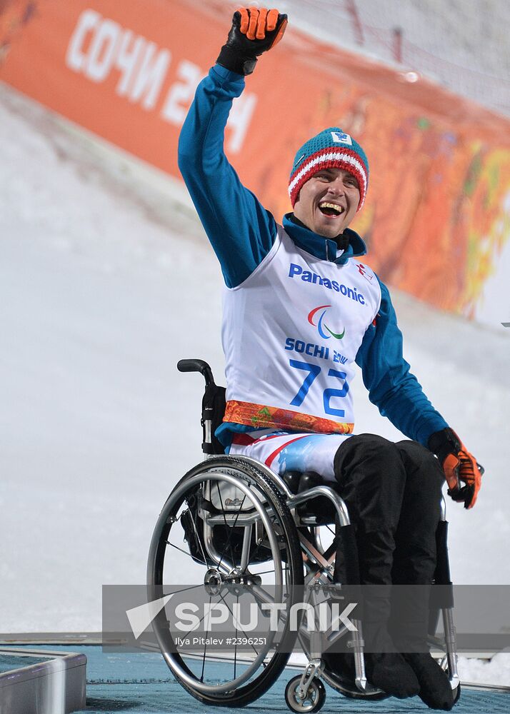 2014 Paralympics. Alpine skiing. Men. Slalom