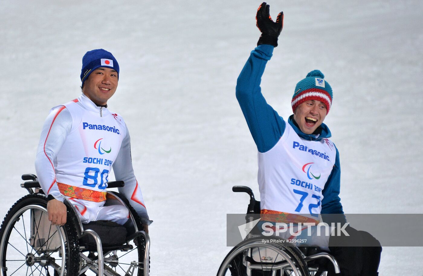 2014 Paralympics. Alpine skiing. Men. Slalom