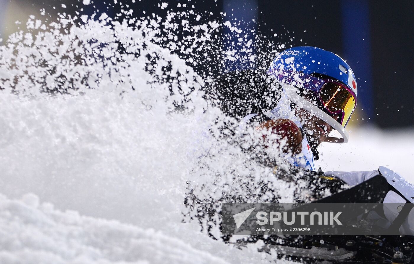 2014 Paralympics. Alpine skiing. Men. Slalom