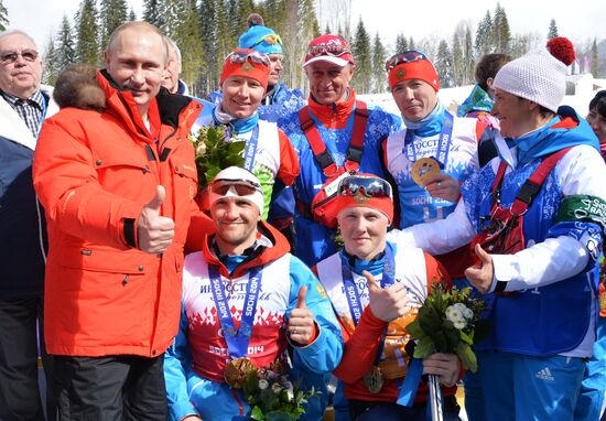2014 Winter Paralympics. Cross-country skiing. Open relay
