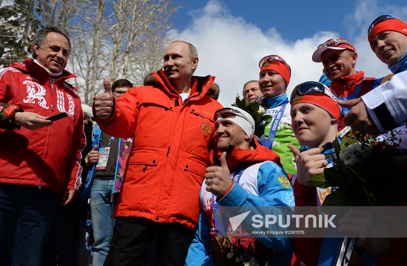 2014 Winter Paralympics. Cross-country skiing. Open relay