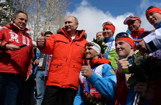 2014 Winter Paralympics. Cross-country skiing. Open relay