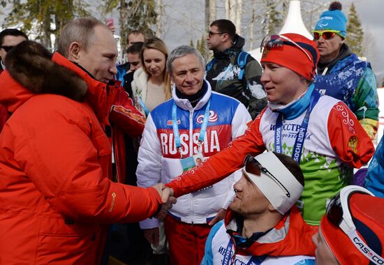 2014 Winter Paralympics. Cross-country skiing. Open relay