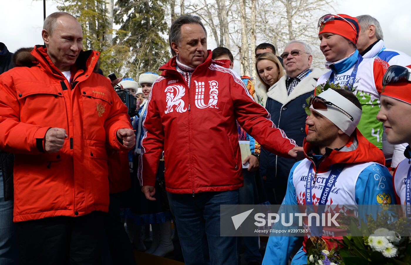 2014 Winter Paralympics. Cross-country skiing. Open relay