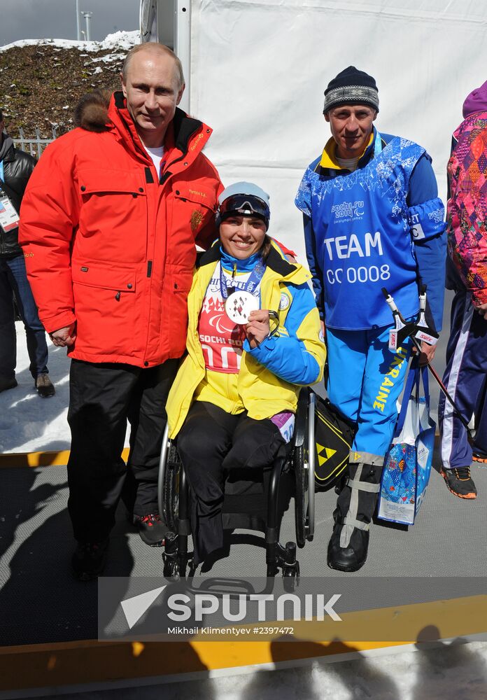 Vladimir Putin visits Laura Cross-country Ski & Biathlon Center