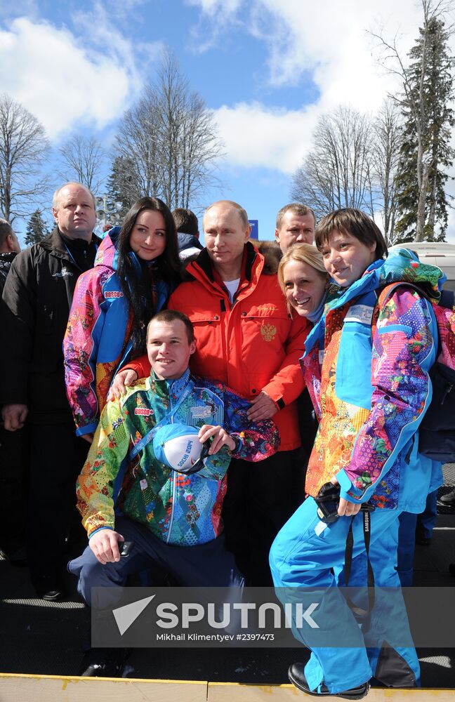 Vladimir Putin visits Laura Cross-country Ski & Biathlon Center