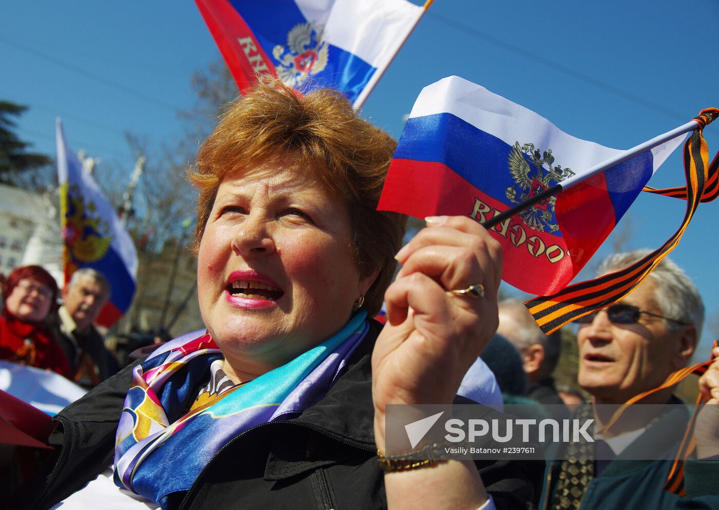 "Russian Flag in Every House" campaign in Sevastopol