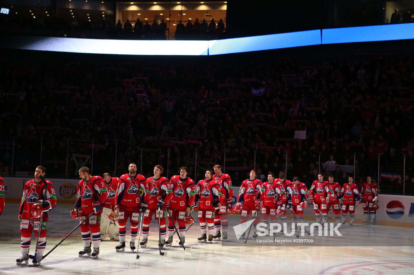 Kontinental Hockey League. Lokomotiv Yaroslavl vs. Dynamo Moscow