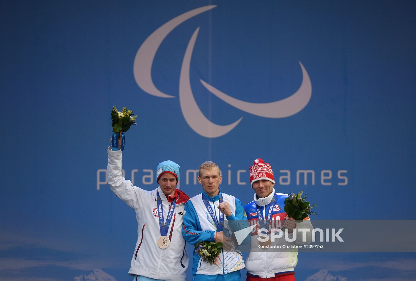 2014 Winter Paralympics. Medal ceremony. Day Eight