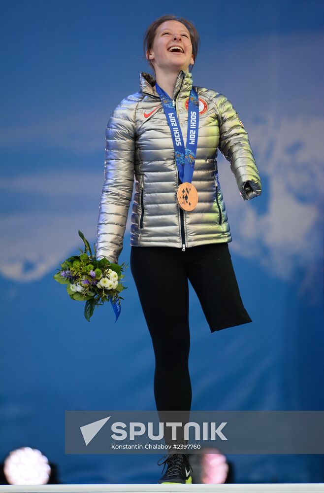 2014 Winter Paralympics. Medal ceremony. Day Eight