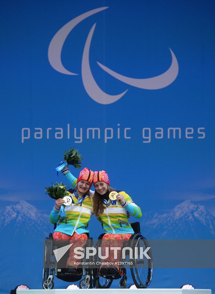 2014 Winter Paralympics. Medal ceremony. Day Eight