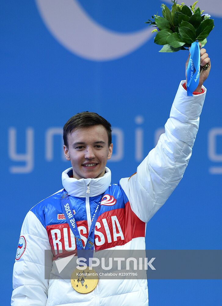2014 Winter Paralympics. Medal ceremony. Day Eight