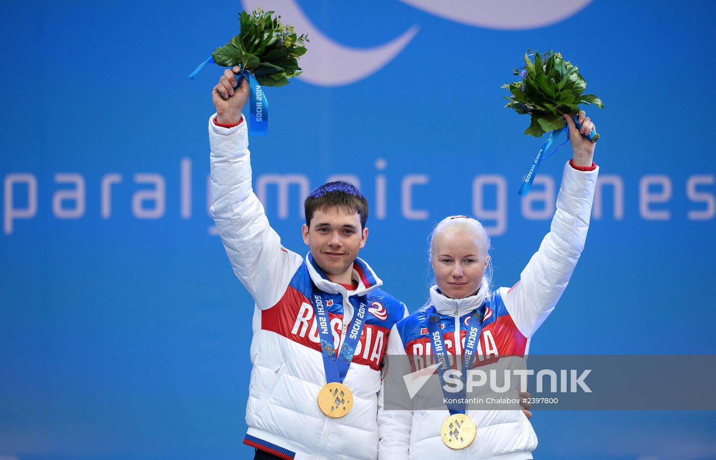 2014 Winter Paralympics. Medal ceremony. Day Eight