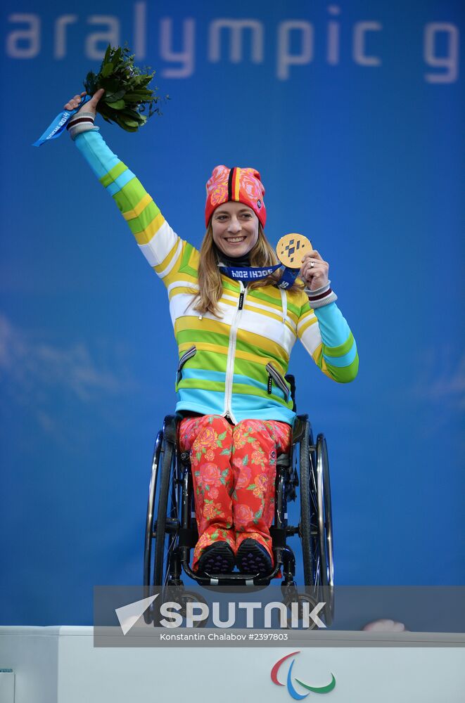 2014 Winter Paralympics. Medal ceremony. Day Eight