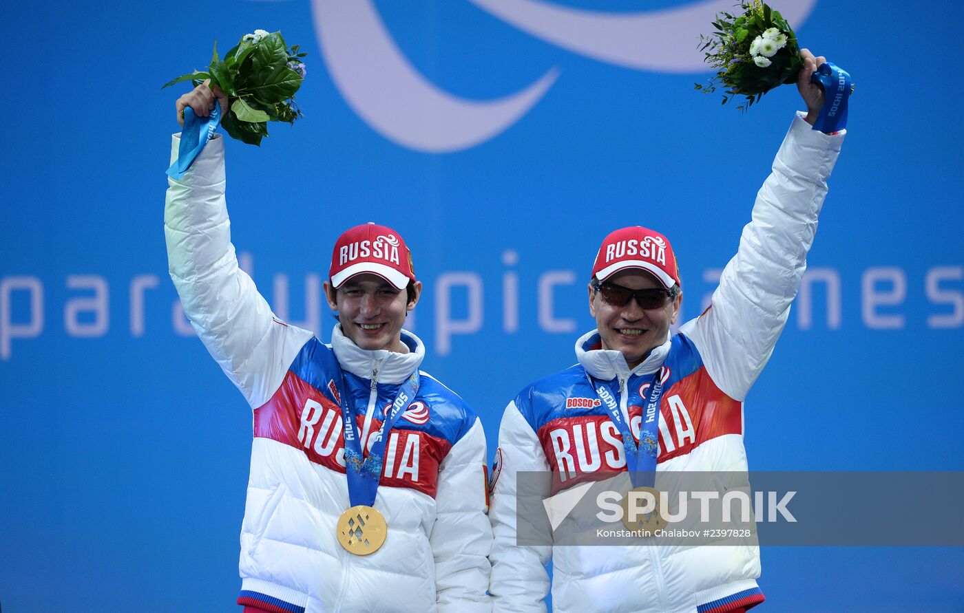 2014 Winter Paralympics. Medal ceremony. Day Eight