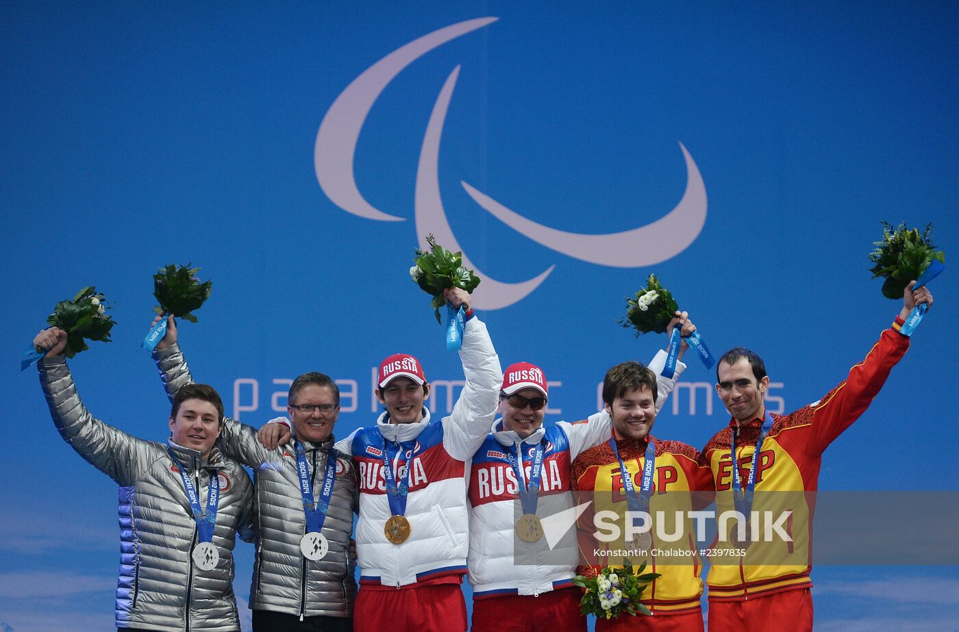 2014 Winter Paralympics. Medal ceremony. Day Eight