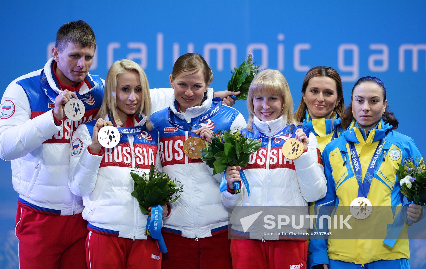 2014 Paralympics. Medal ceremony. Day Eight
