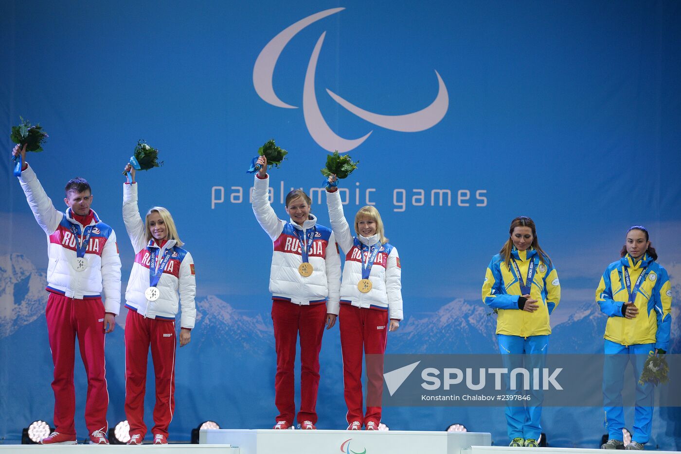 2014 Paralympics. Medal ceremony. Day Eight