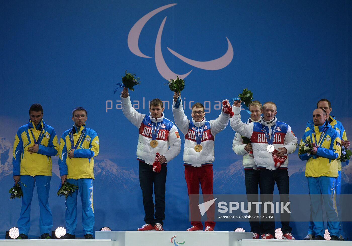 2014 Paralympics. Medal ceremony. Day Eight