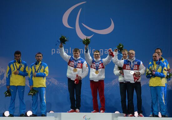 2014 Paralympics. Medal ceremony. Day Eight