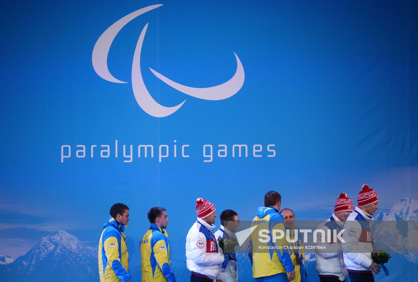 2014 Winter Paralympics. Medal ceremony. Day Eight