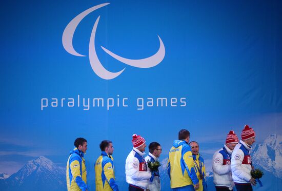 2014 Winter Paralympics. Medal ceremony. Day Eight