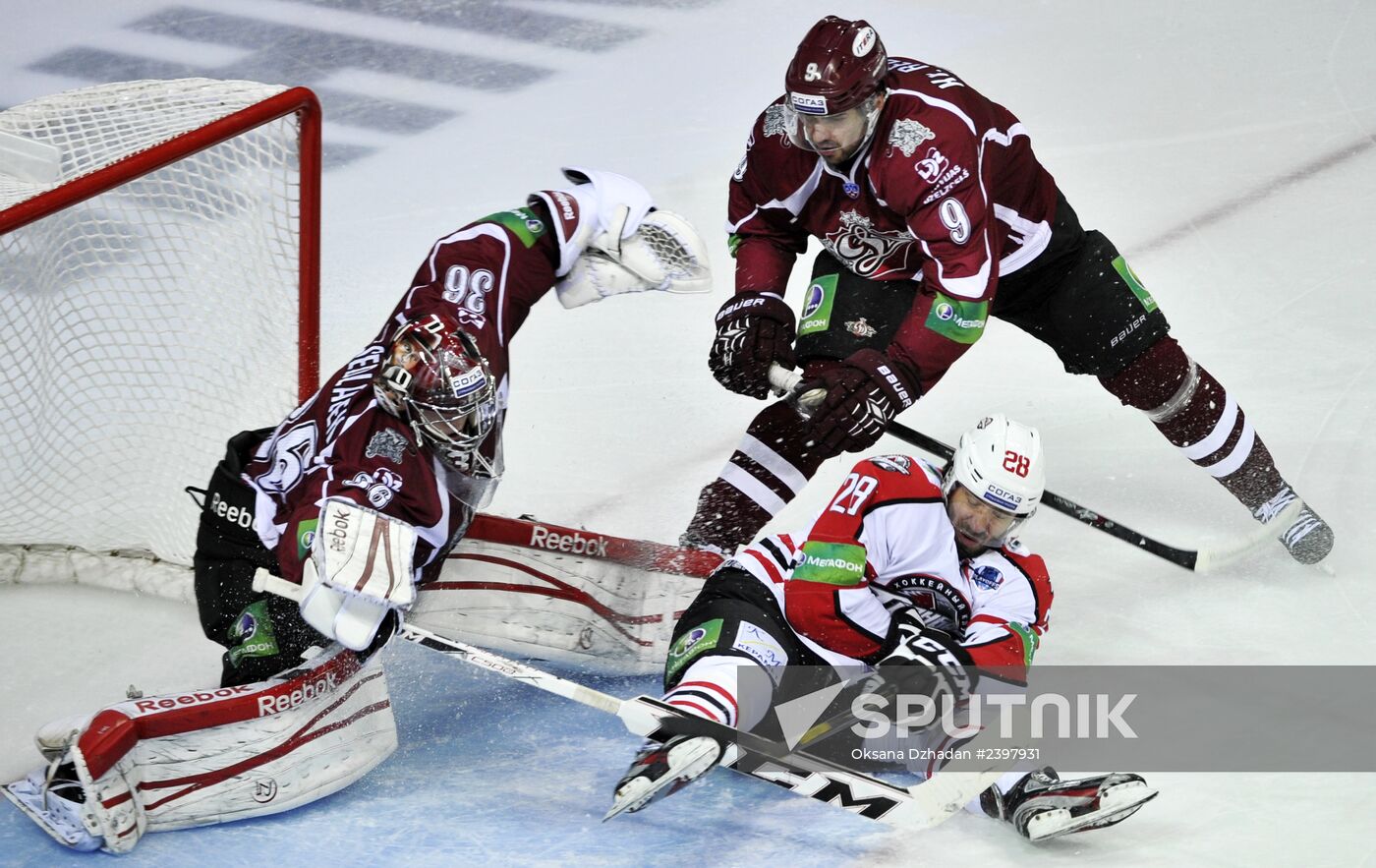 Ice hockey. KHL. Dinamo Riga vs. Donbass