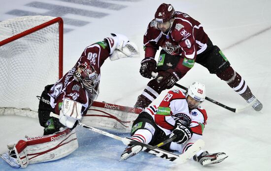 Ice hockey. KHL. Dinamo Riga vs. Donbass