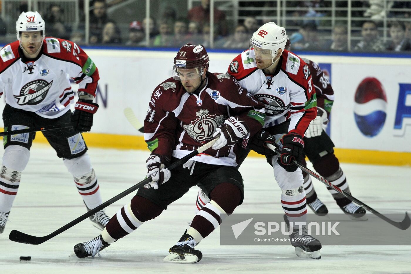 Ice hockey. KHL. Dinamo Riga vs. Donbass
